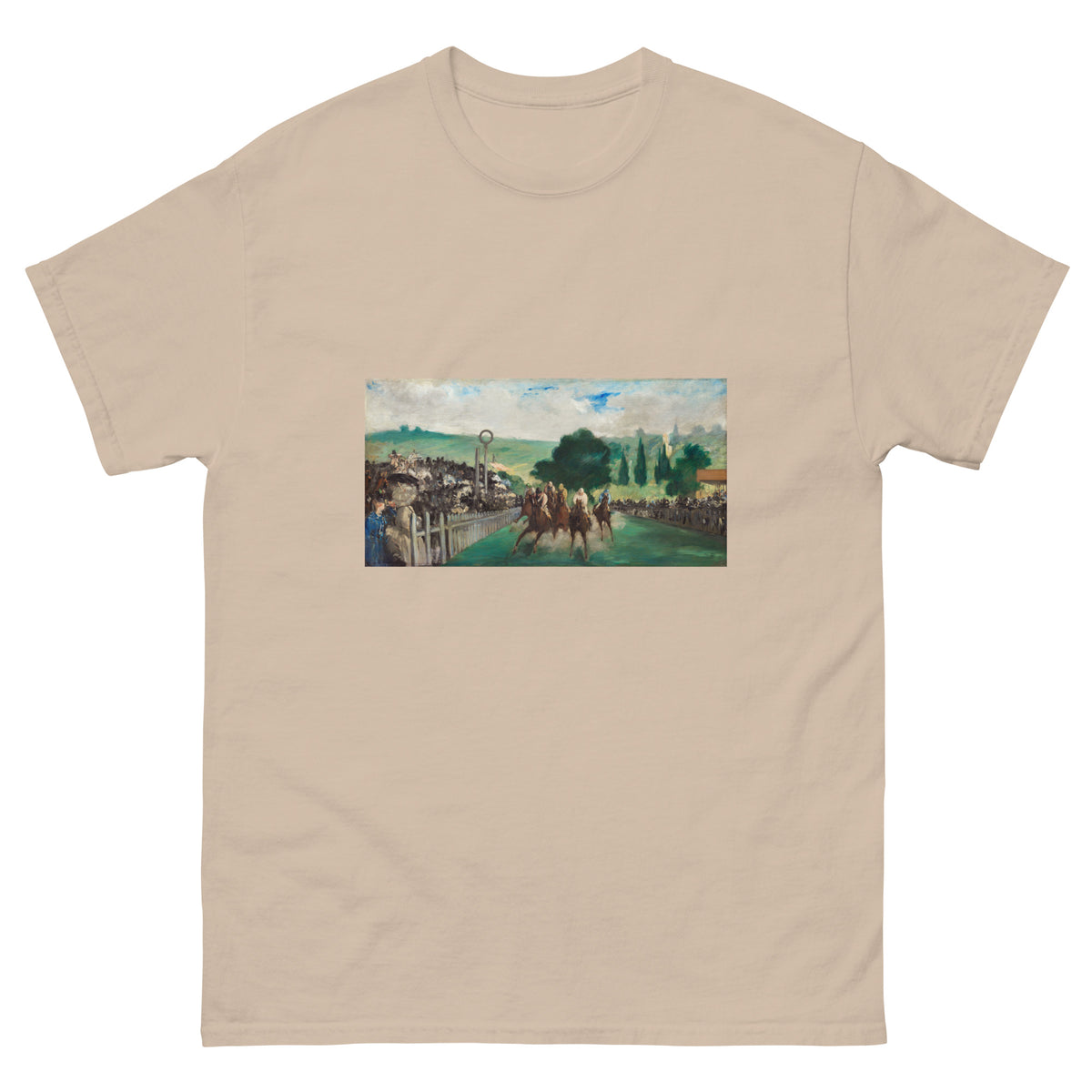 Sand T-shirt The Races At Longchamp Painting In High Resolution Essential