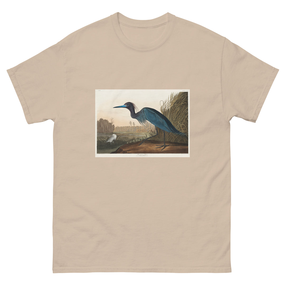 Sand T-shirt Blue Crane Or Heron Essential
