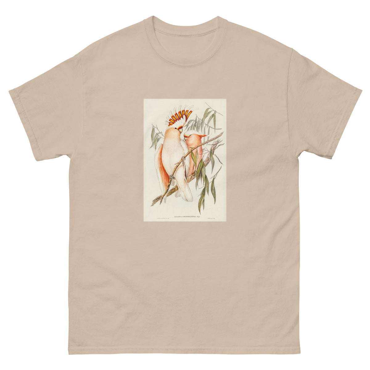 Sand T-shirt Leadbeater S Cockatoo Cacatua Leadbeaterii Illustrated - Elizabeth Gould 1804 Essential