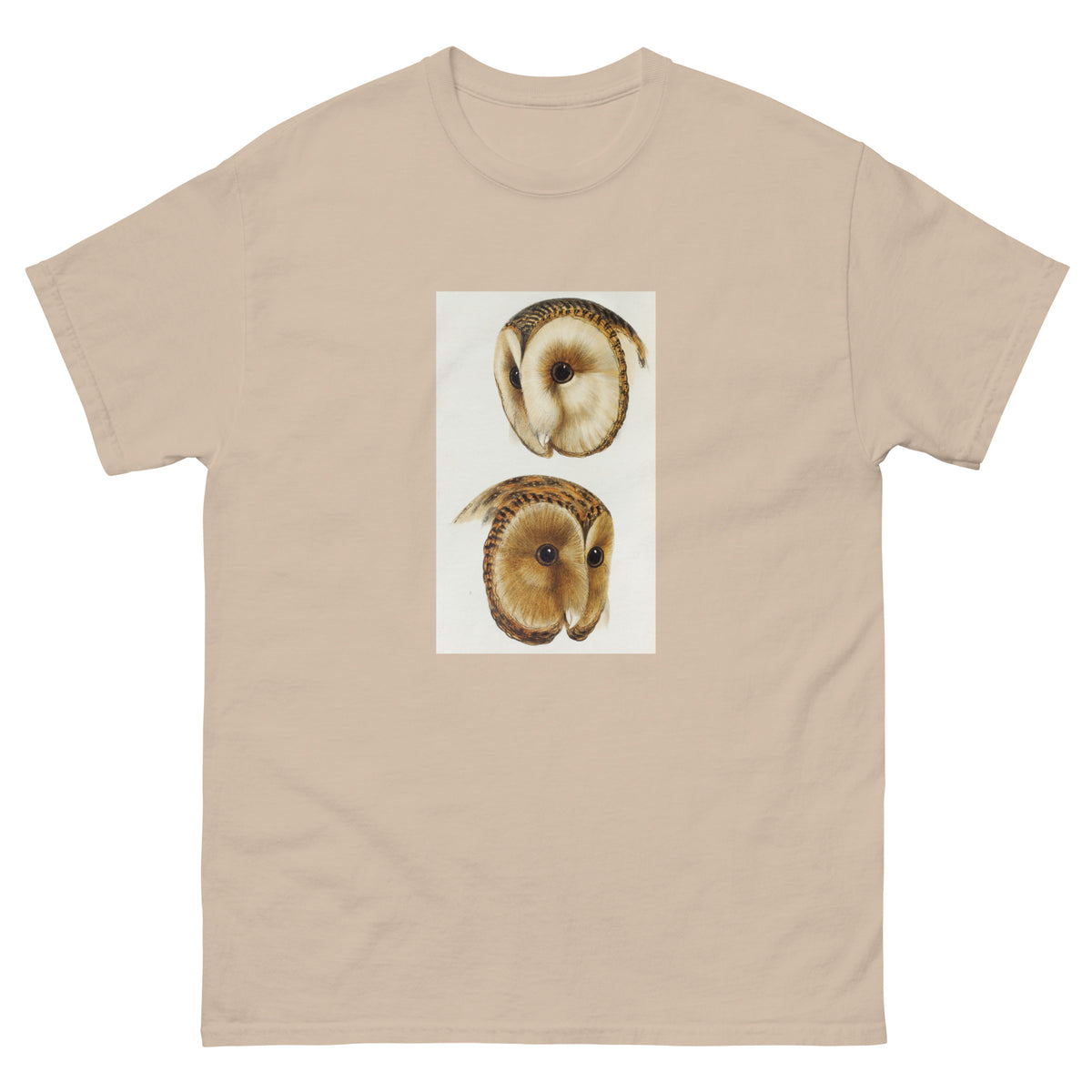 Sand T-shirt 1 Masked Barn Owl Strix Personata 2 Tasmanian Masked Owl Strix Castanops Illustrated Essential