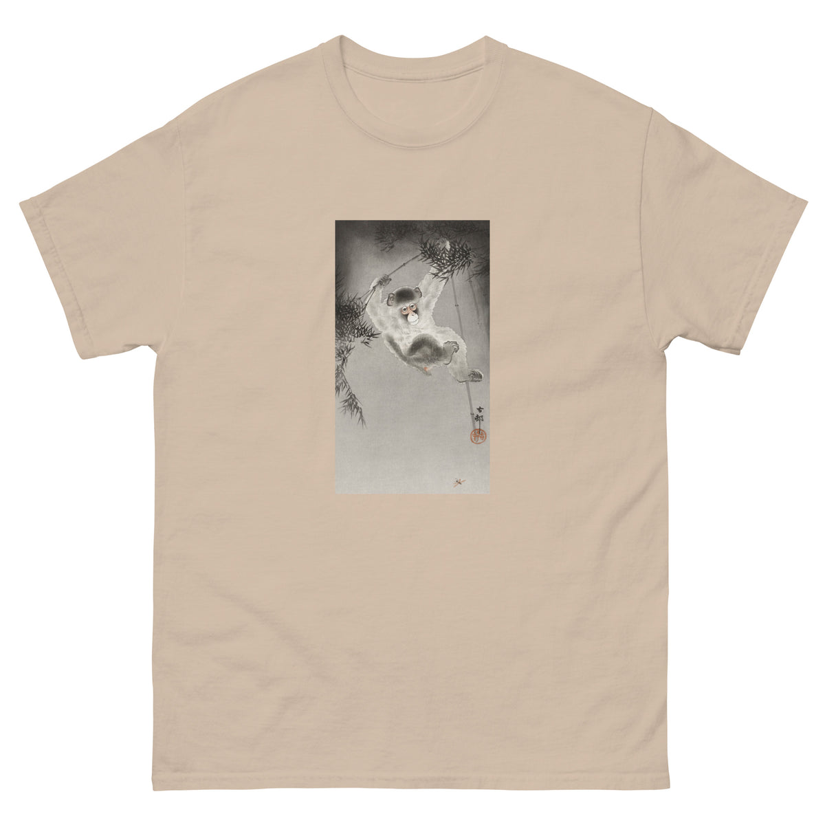 Sand T-shirt Monkey Hanging - Ohara Koson 1900 Essential