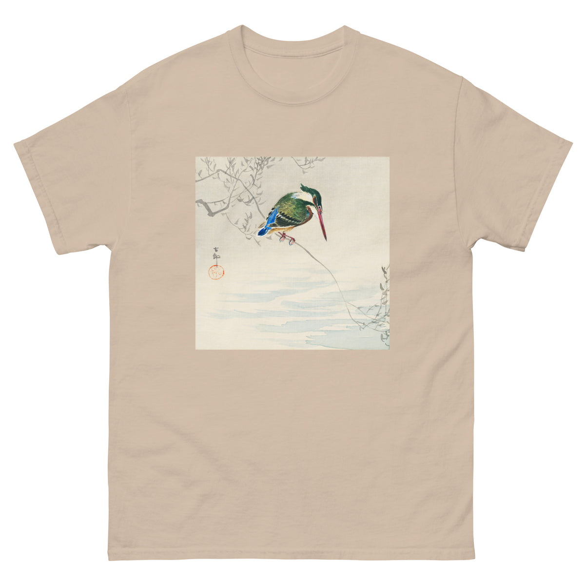 Sand T-shirt A Kingfisher - Ohara Koson 1920 Essential