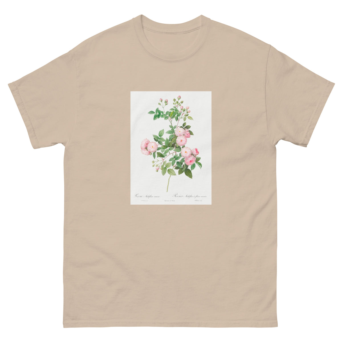 Sand T-shirt Flesh-Pink Multiflora Rosa Multiflora Carnea Essential