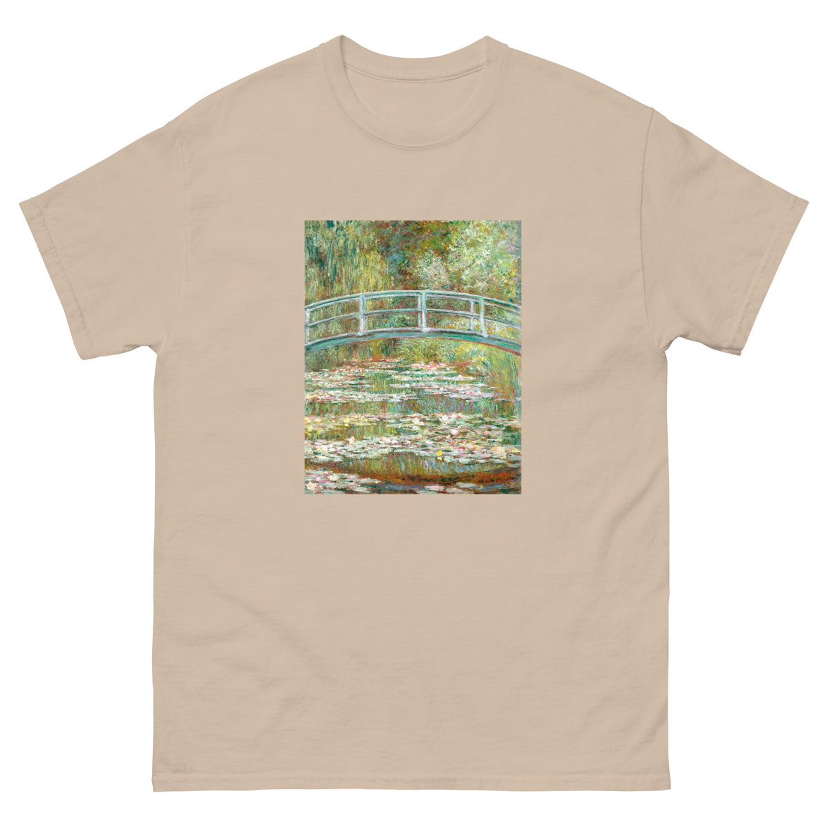 Sand T-shirt Bridge Over A Pond Of Water Lilies Essential