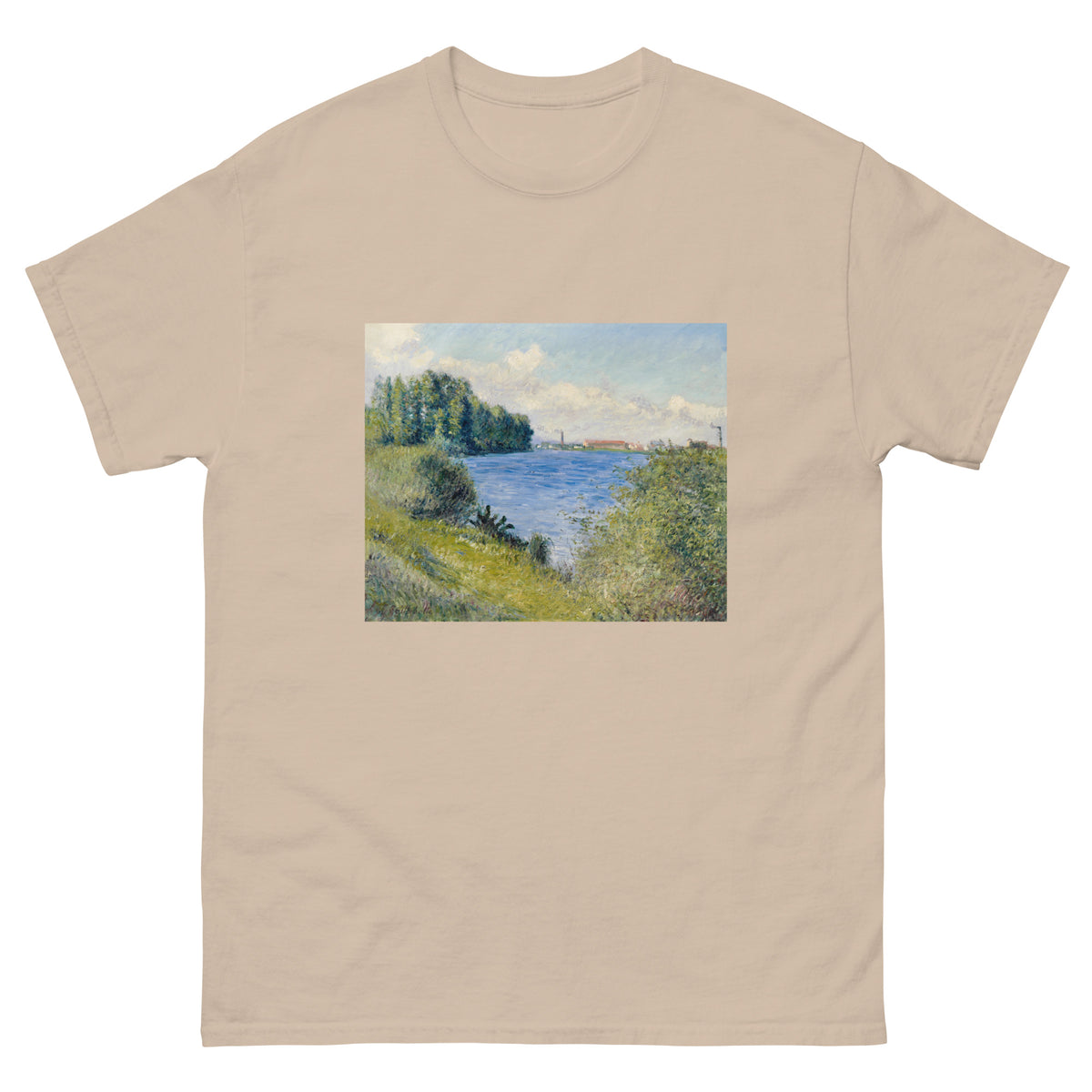 Sand T-shirt The Seine At Argenteuil Painting In High Resolution Essential