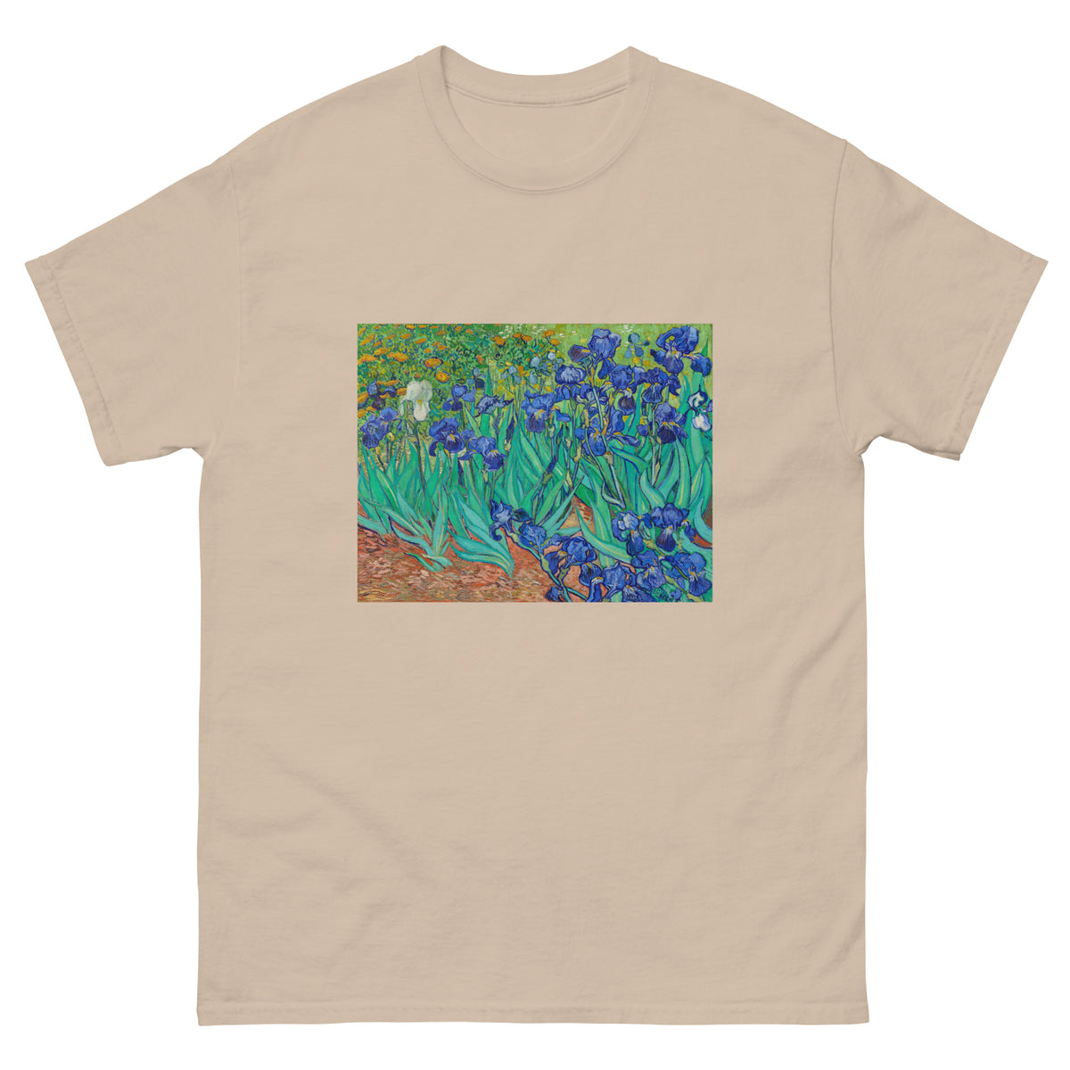 Sand T-shirt Vincent Van Gogh S Irises Famous Painting Essential