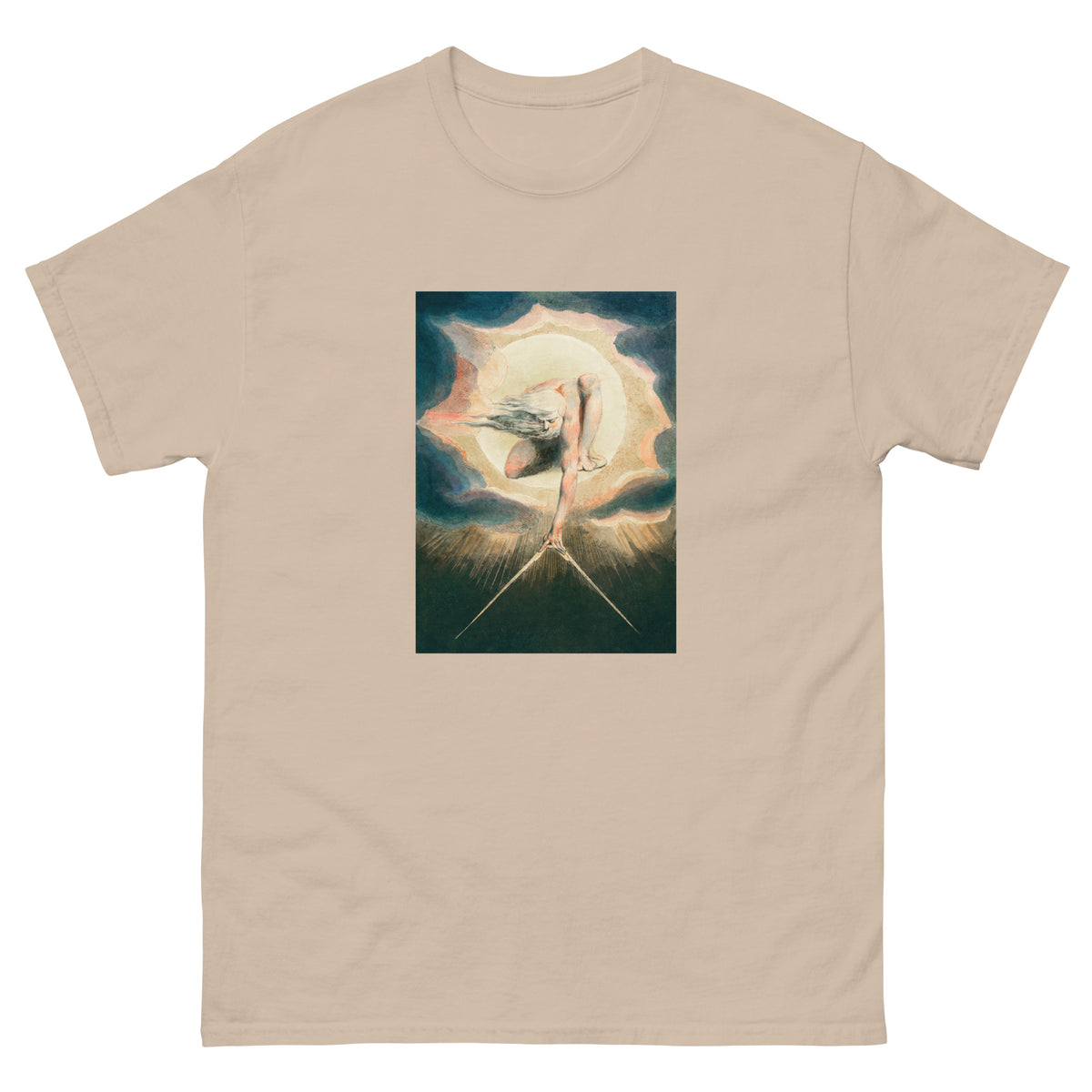 Sand T-shirt Ancient Of Days Setting A Compass To The Earth Illustration - William Blake 1794 Essential