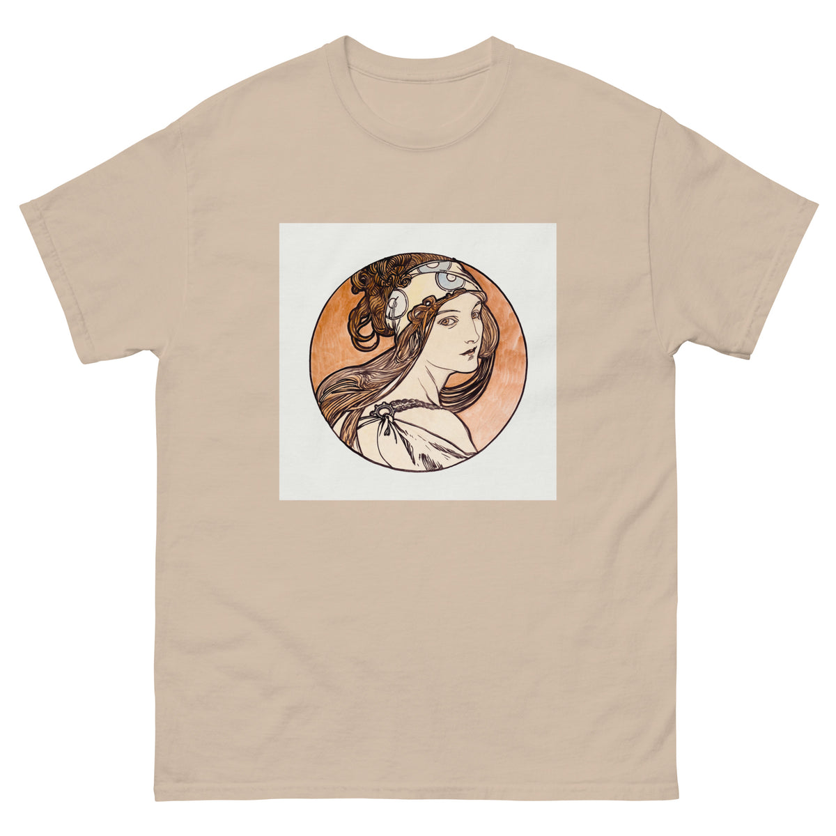 Sand T-shirt Stained Glass Fouquet Mucha I Essential
