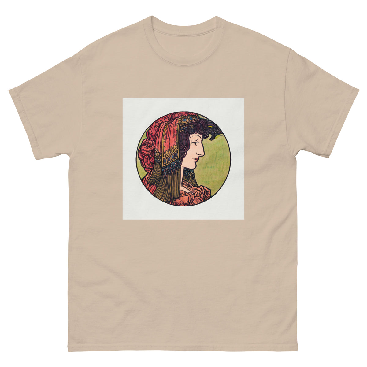 Sand T-shirt Stained Glass Fouquet Mucha IV Essential