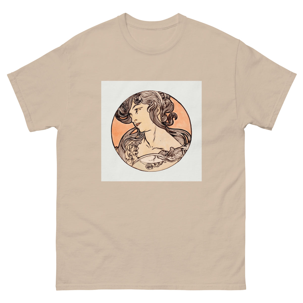 Sand T-shirt Stained Glass Fouquet Mucha IX Essential