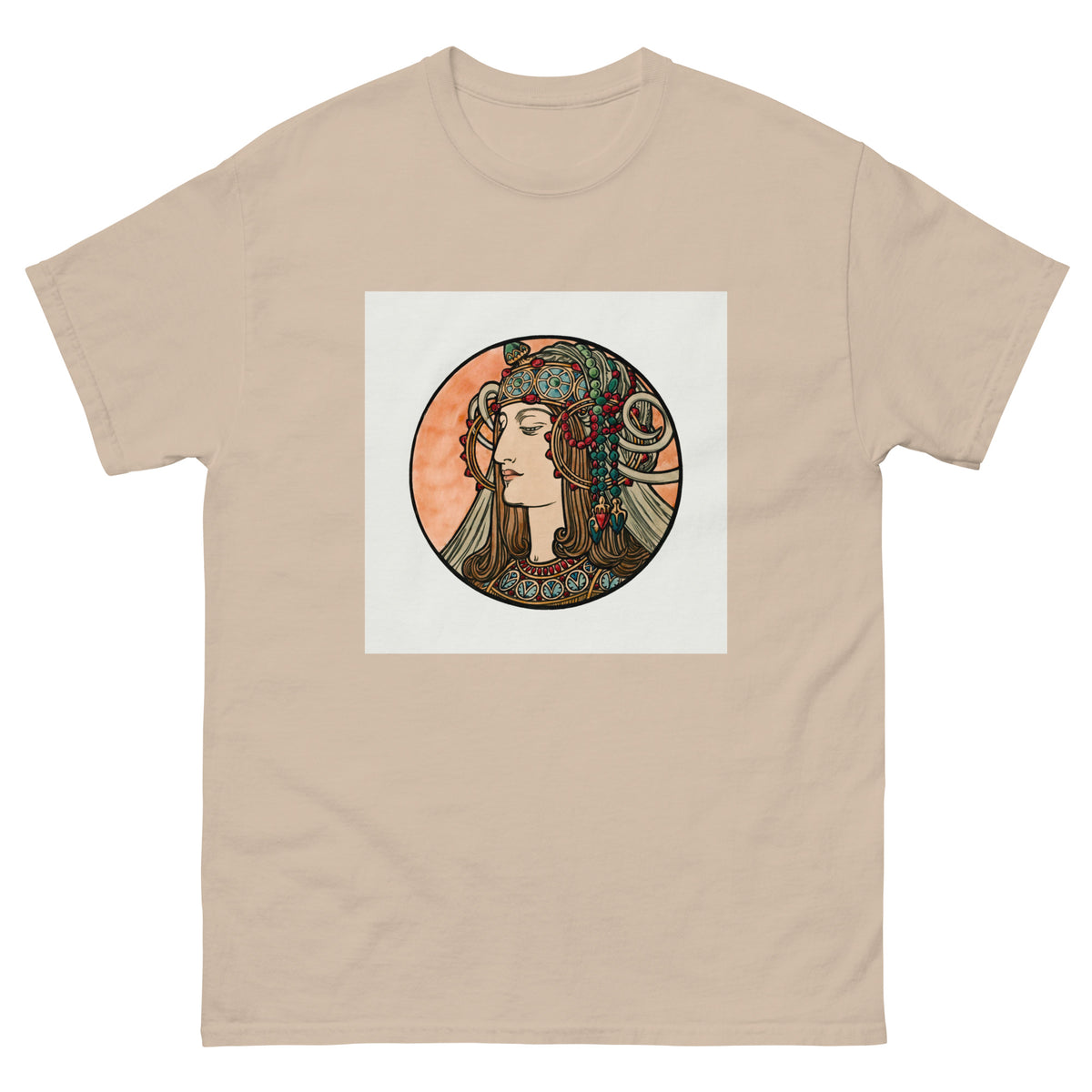 Sand T-shirt Stained Glass Fouquet Mucha VI Essential