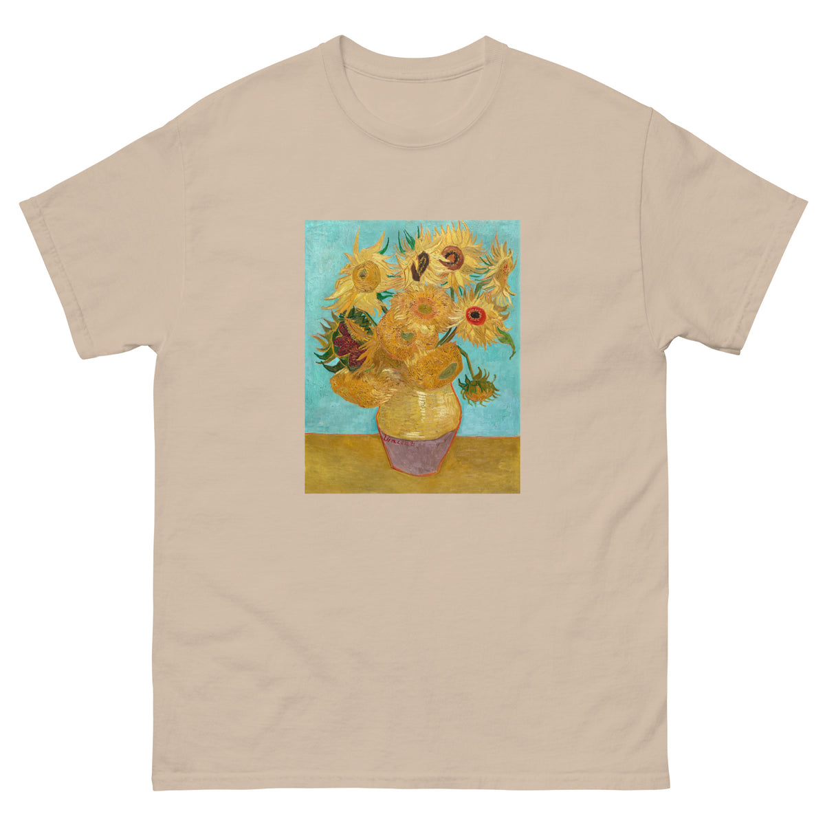 Sand T-shirt Vincent Van Gogh S Vase With Twelve Sunflowers Famous Painting Essential