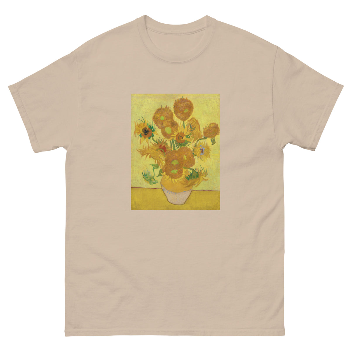 Sand T-shirt Vincent Van Gogh S Sunflowers Famous Painting Essential