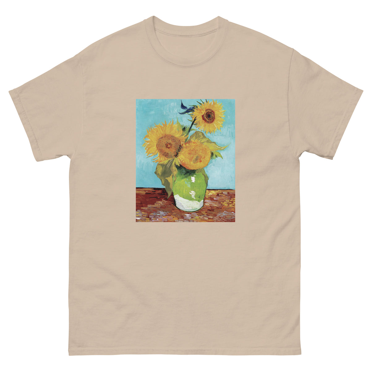 Sand T-shirt Vincent Van Gogh S Vase With Three Sunflowers Famous Painting Essential