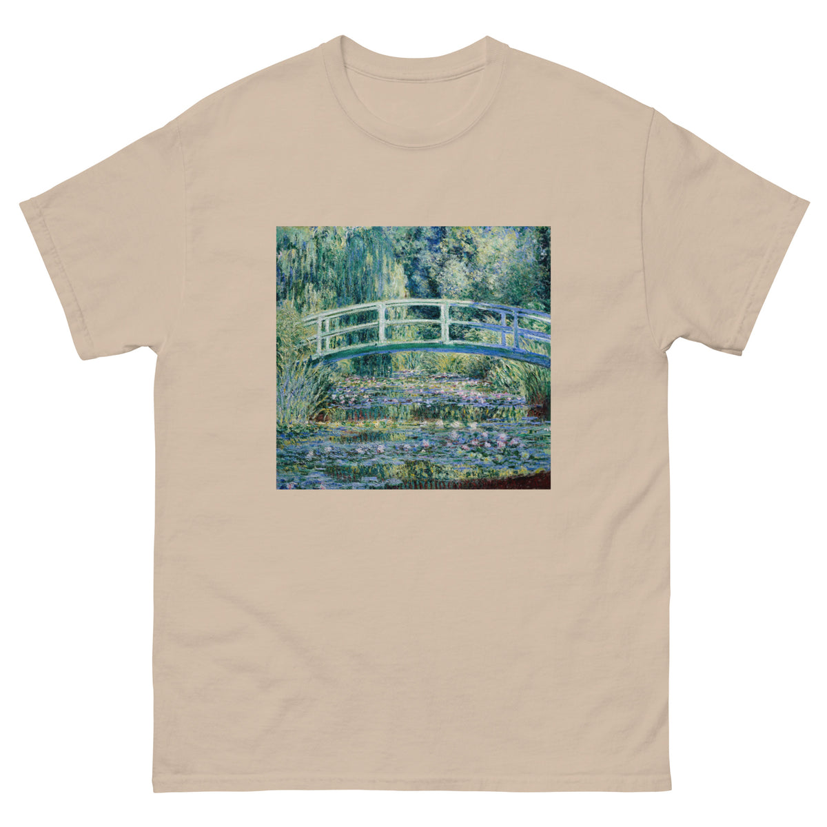 Sand T-shirt Claude Monet S Water Lilies And Japanese Bridge Famous Painting Essential