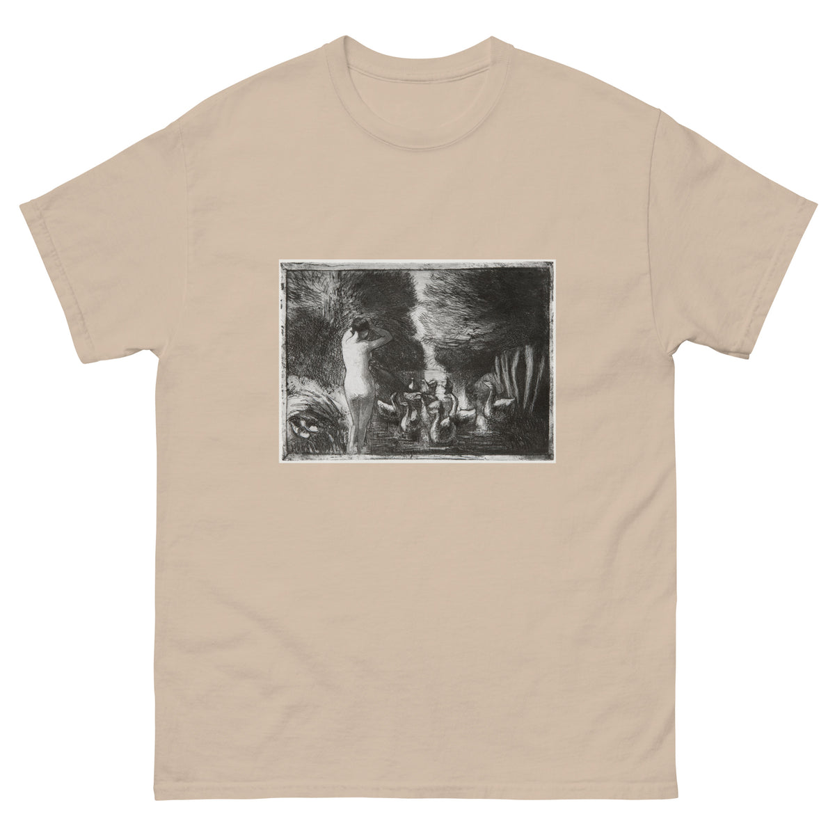 Sand T-shirt Bather With Geese Essential