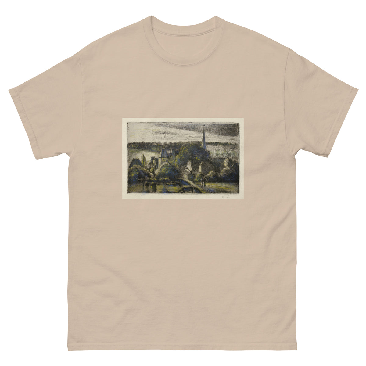 Sand T-shirt Church And Farm At Eragny Essential