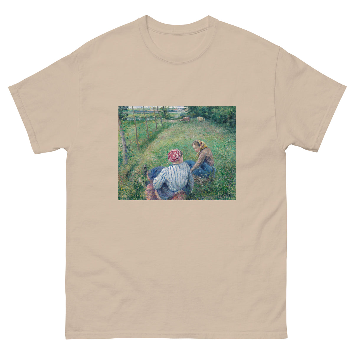 Sand T-shirt Young Peasant Girls Resting In The Fields Near Pontoise Essential