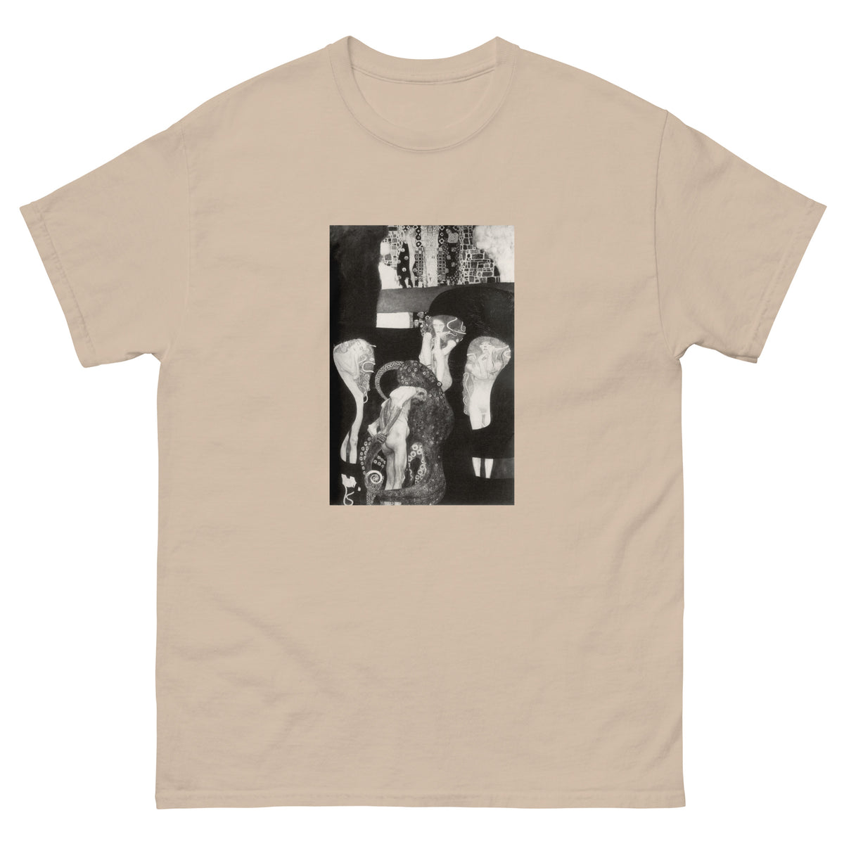 Sand T-shirt Gustav Klimt Jurisprudence Famous Painting Essential