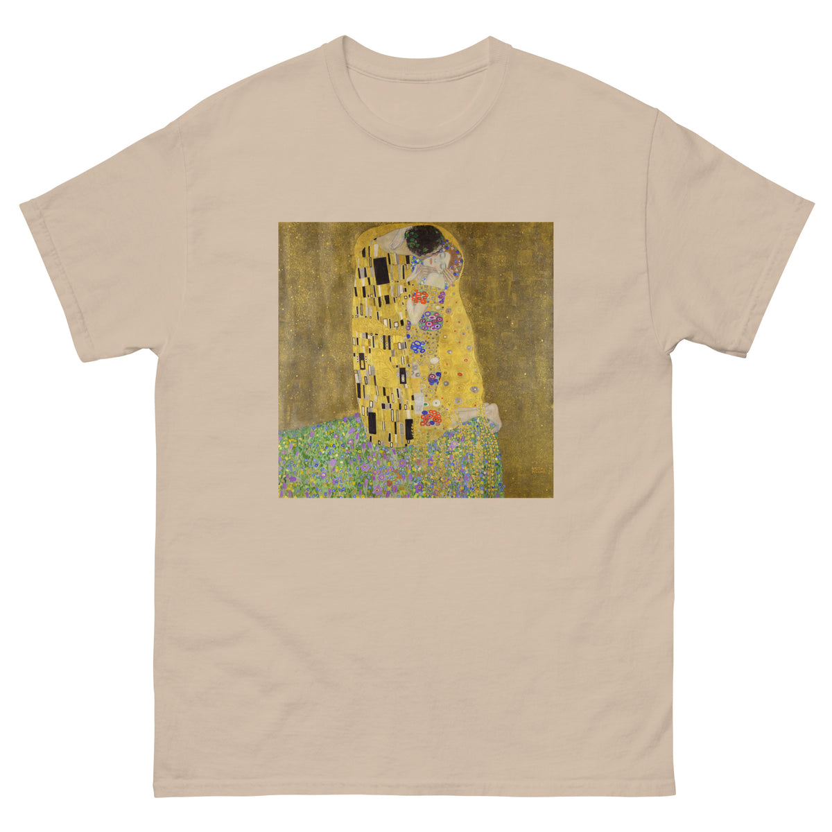 Sand T-shirt Gustav Klimt The Kiss Famous Painting Essential
