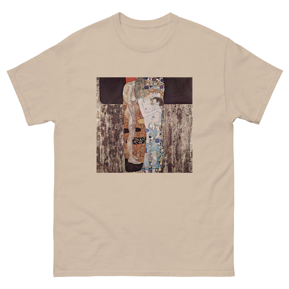 Sand T-shirt Gustav Klimt The Three Ages Of The Woman Famous Painting Essential