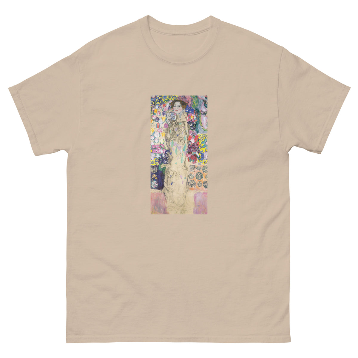 Sand T-shirt Gustav Klimt Portrait Of Maria Munk Famous Painting Essential
