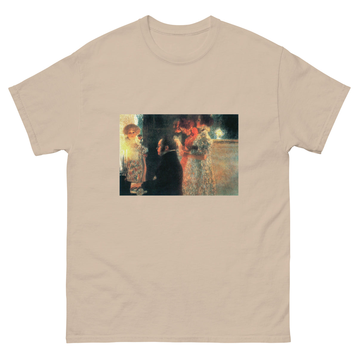 Sand T-shirt Gustav Klimt Schubert At The Piano II Famous Painting Essential