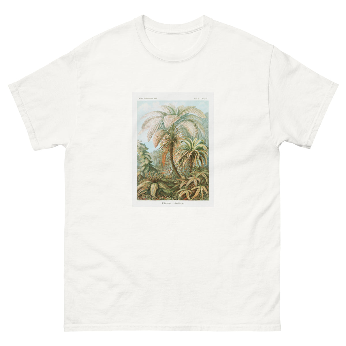 White T-shirt Filicinae Laubfarne Essential