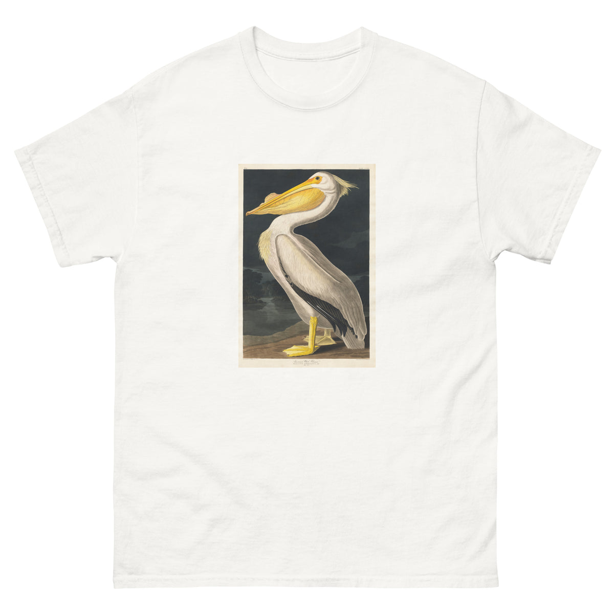 White T-shirt American White Pelican Essential