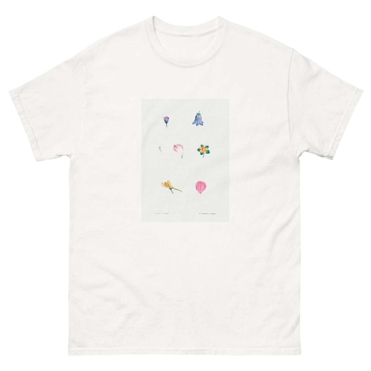 White T-shirt Flower Set Redoute 1759 II Essential