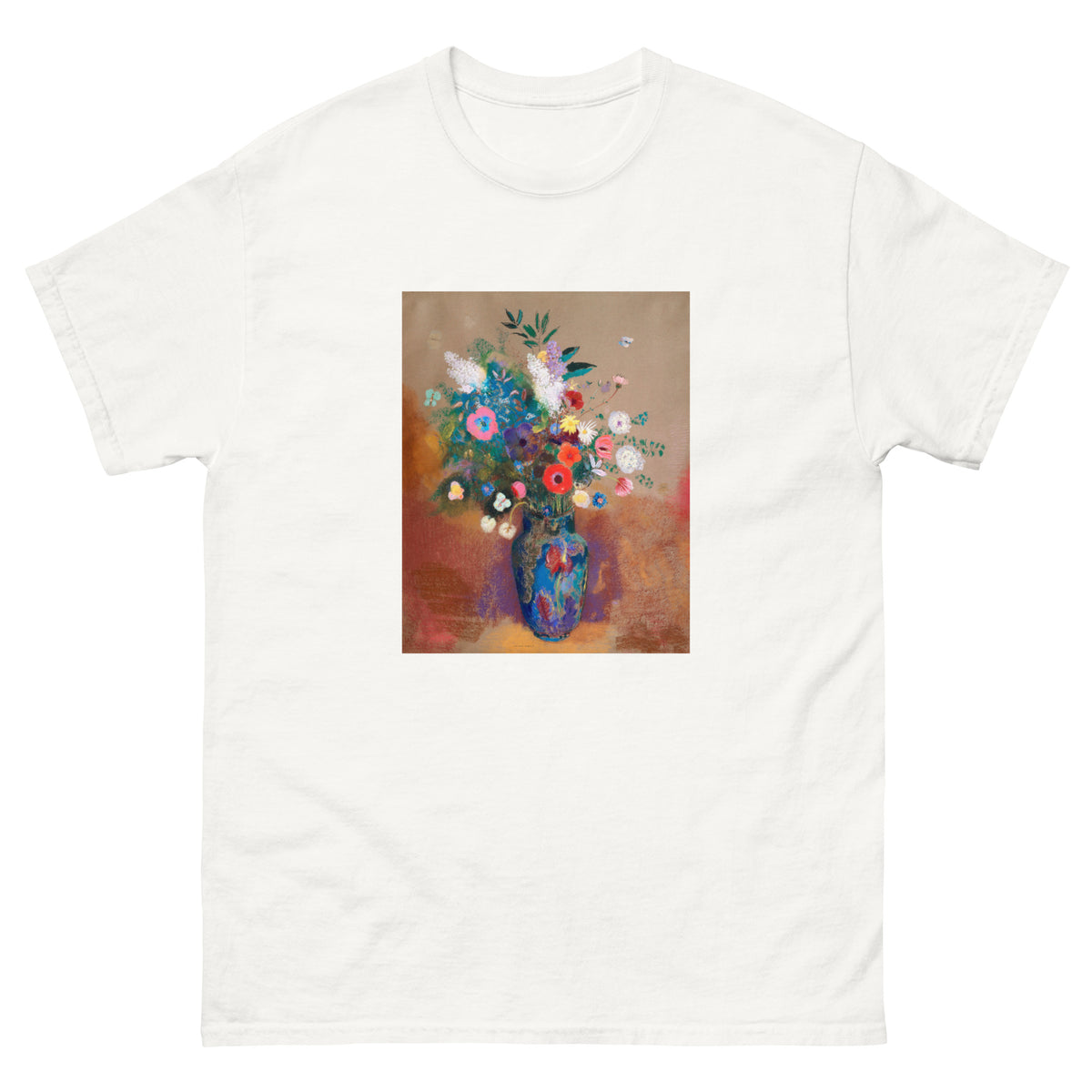 White T-shirt Bouquet Of Flowers 1900 1905 Essential