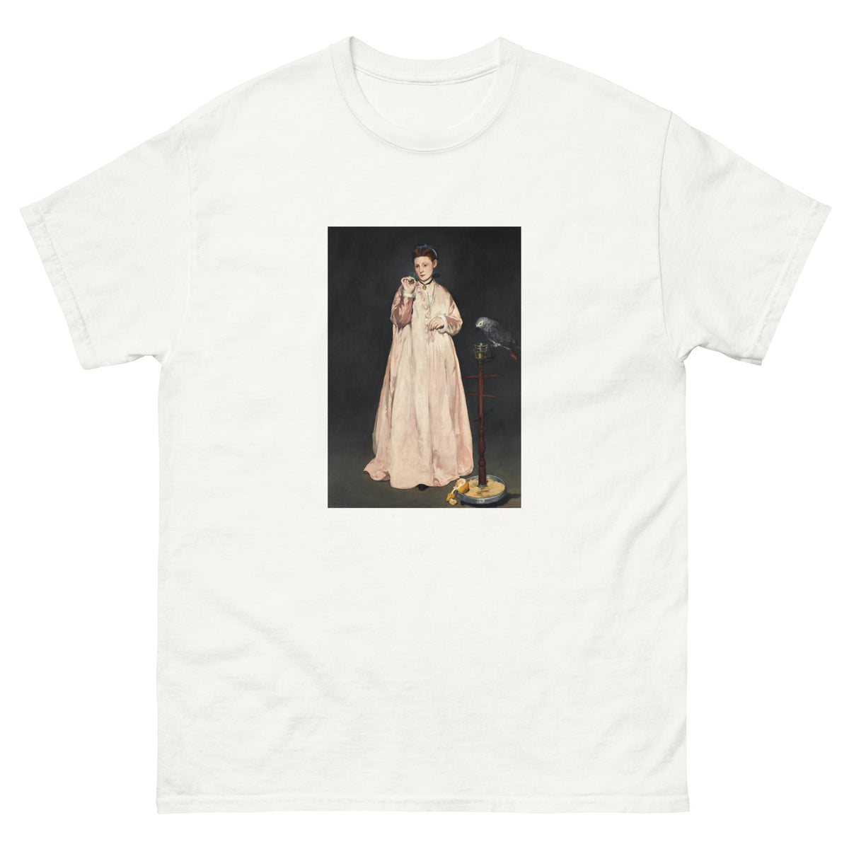 White T-shirt Young Lady In 1866 Painting In High Resolution Essential
