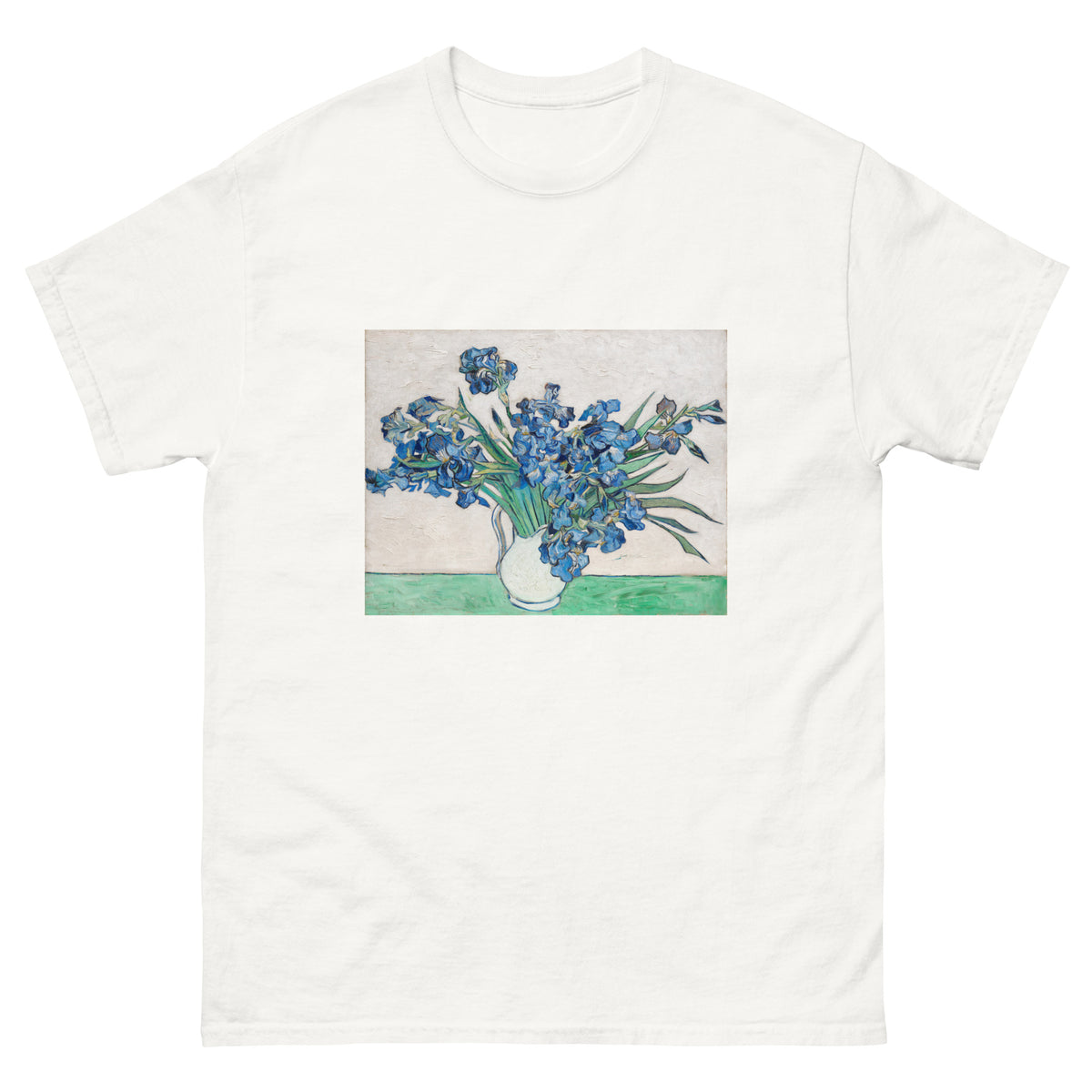 White T-shirt Vincent Van Gogh S Irises Essential