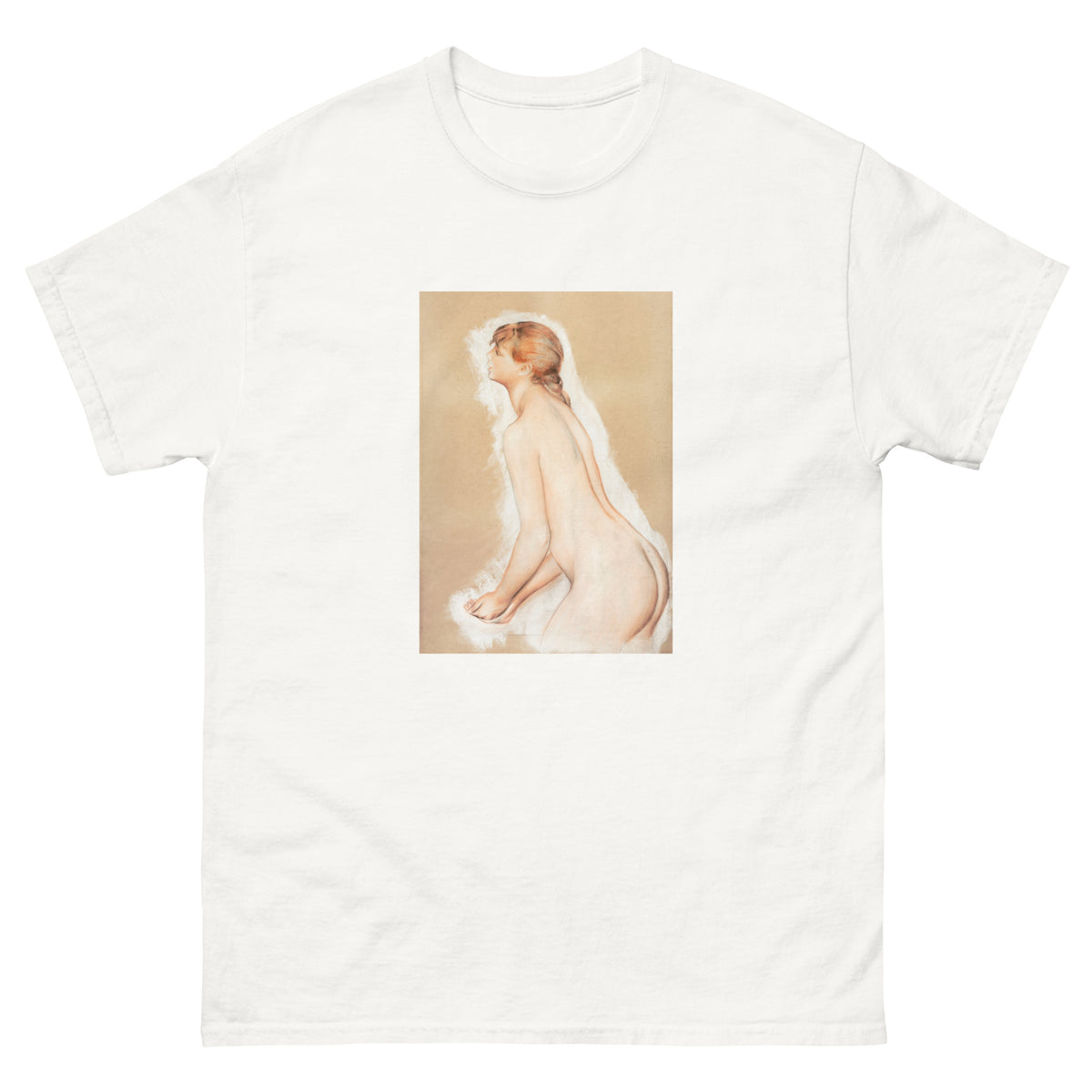 White T-shirt Splashing Figure Study For The Large Bathers Essential