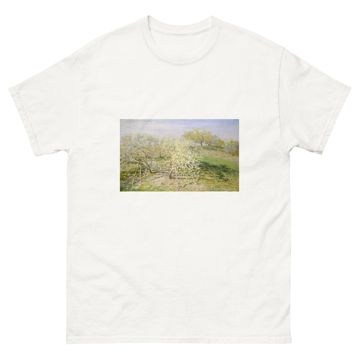 White T-shirt Spring Fruit Trees In Bloom Essential