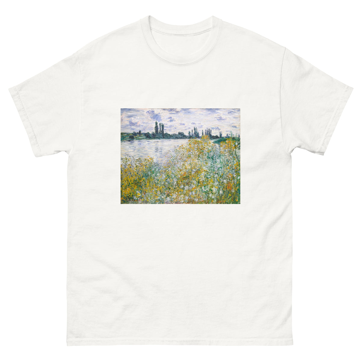 White T-shirt Icirc Le Aux Fleurs Near Vetheuil Essential