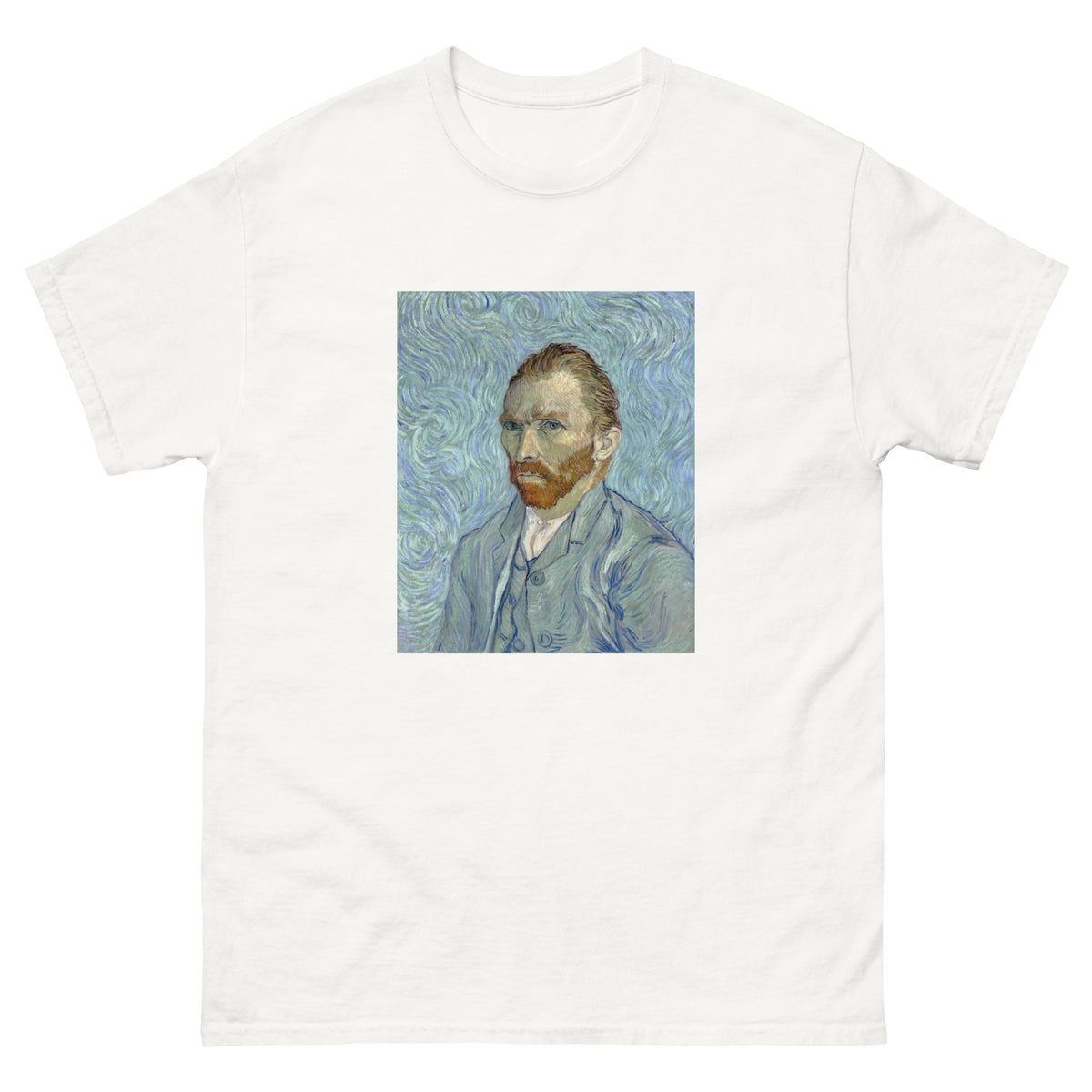 White T-shirt Vincent Van Gogh S Self-Portrait Famous Painting Essential