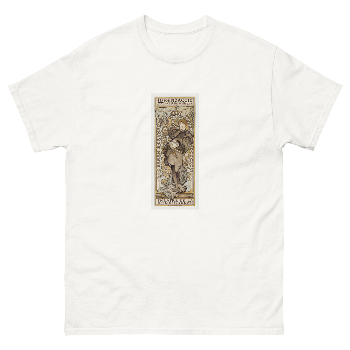 White T-shirt Lorenzaccio Piece En V Actes D Alfred De Musset Adaptation De M Armand D Artois Theatre De La Renaissance - Alphonse Maria Mucha 1869 Essential