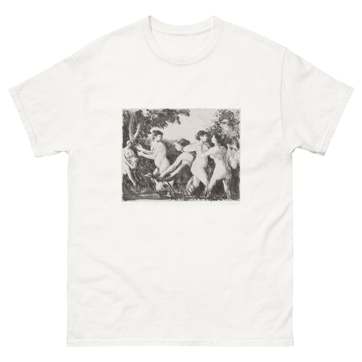 White T-shirt Bathers Wrestling Essential