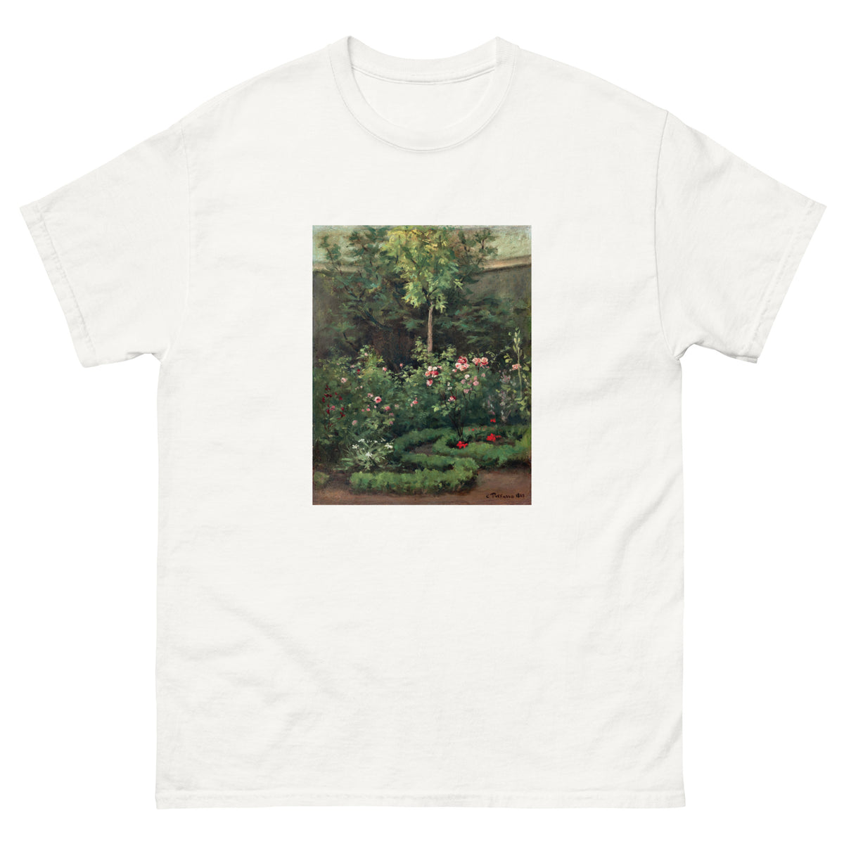 White T-shirt A Rose Garden Essential