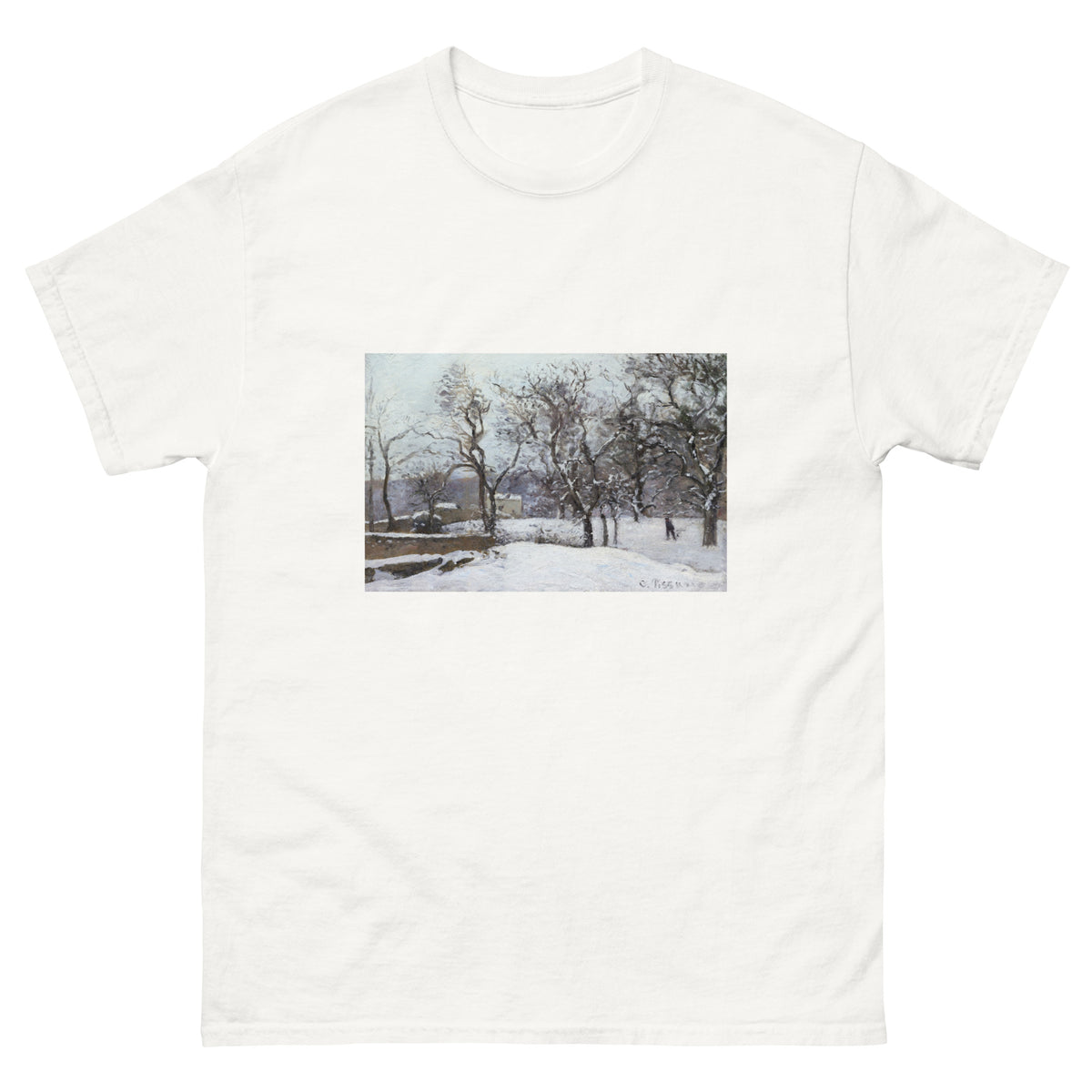 White T-shirt Snow At Louveciennes Essential
