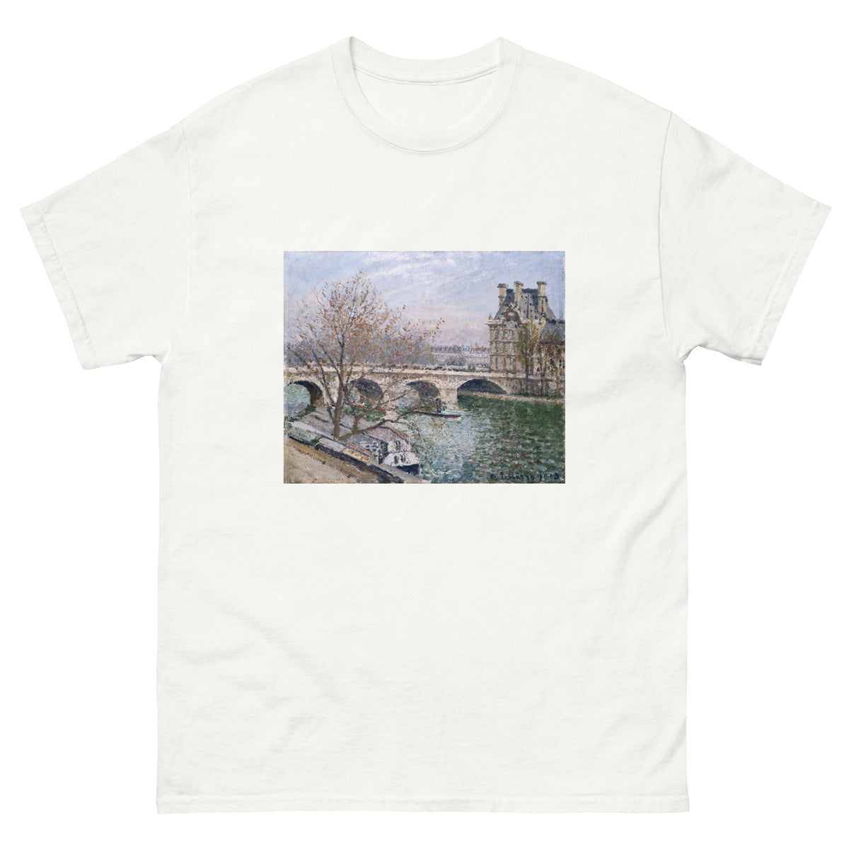 White T-shirt The Pont Royal And The Pavillon De Flore Essential