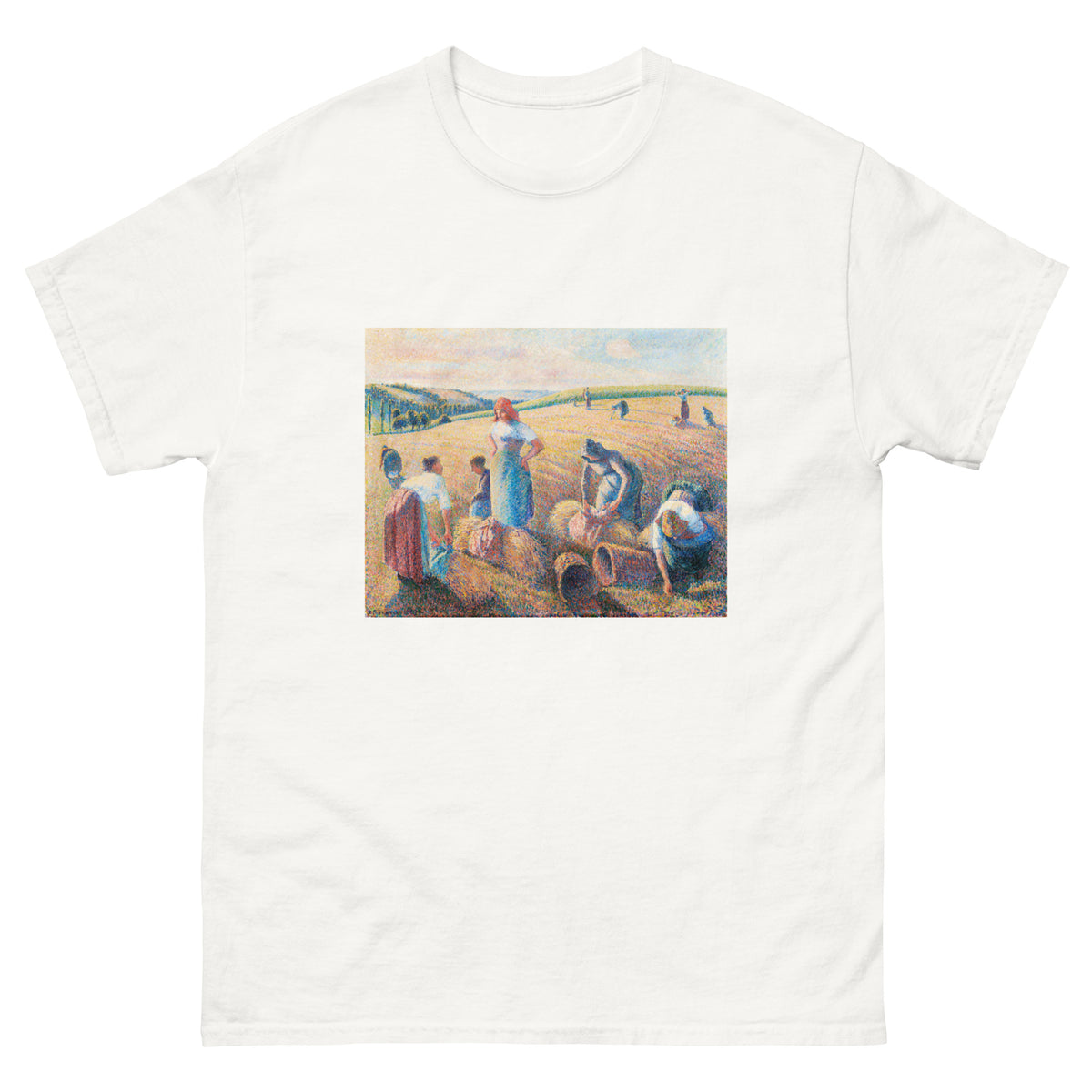 White T-shirt The Gleaners Painting In High Resolution Essential