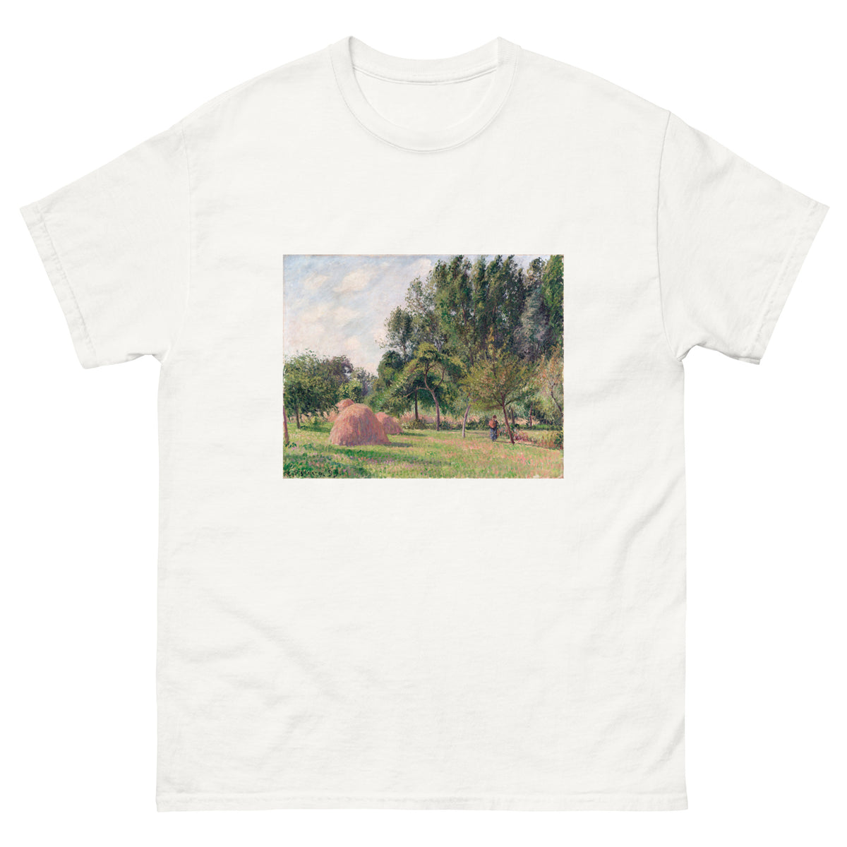 White T-shirt Haystacks Morning Eragny Essential