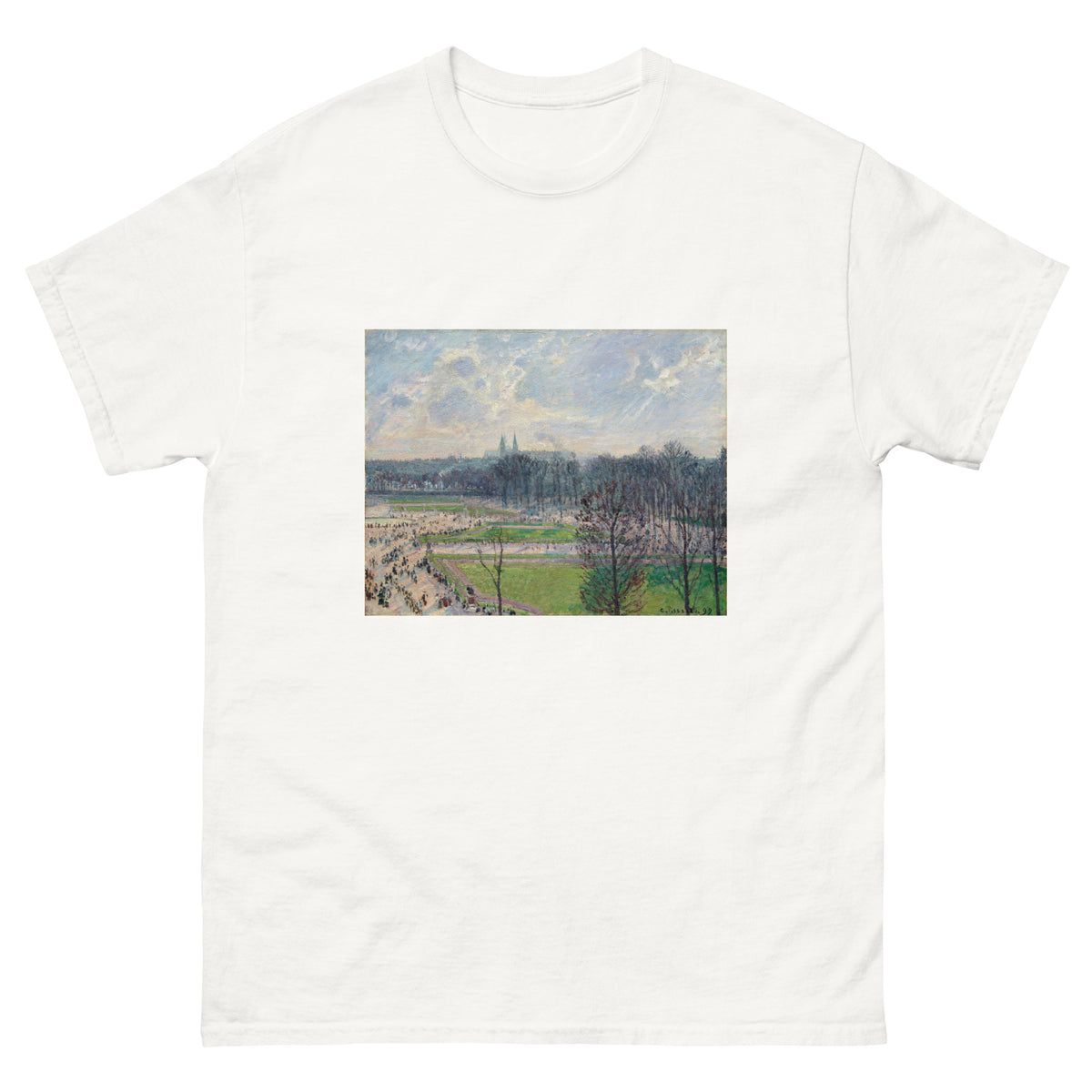 White T-shirt The Garden Of The Tuileries On A Winter Afternoon Essential