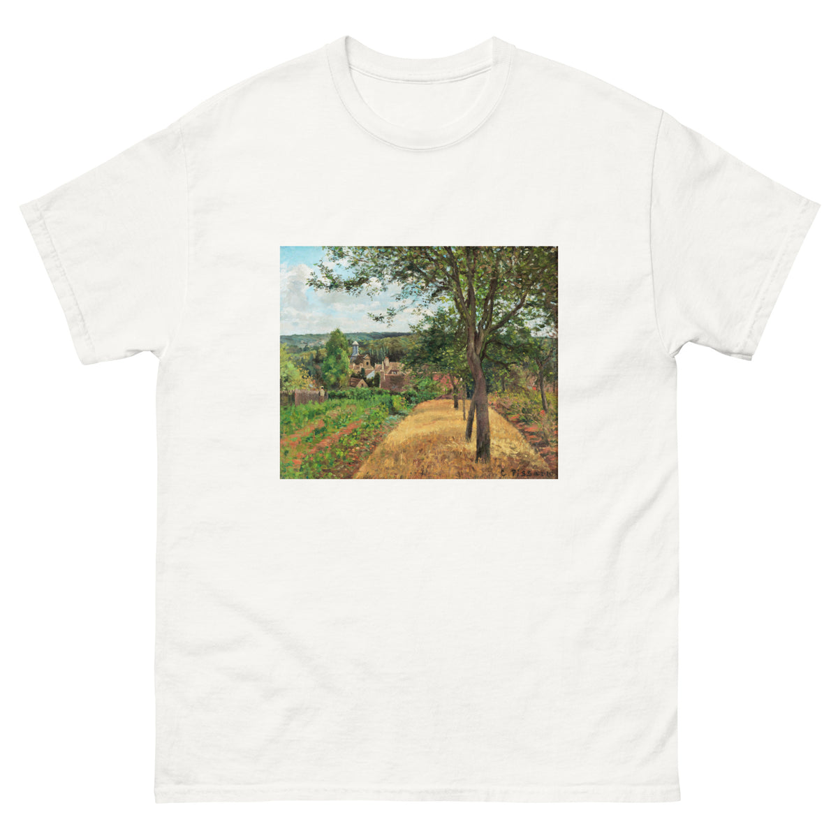 White T-shirt Orchards At Louveciennes Painting In High Resolution Essential