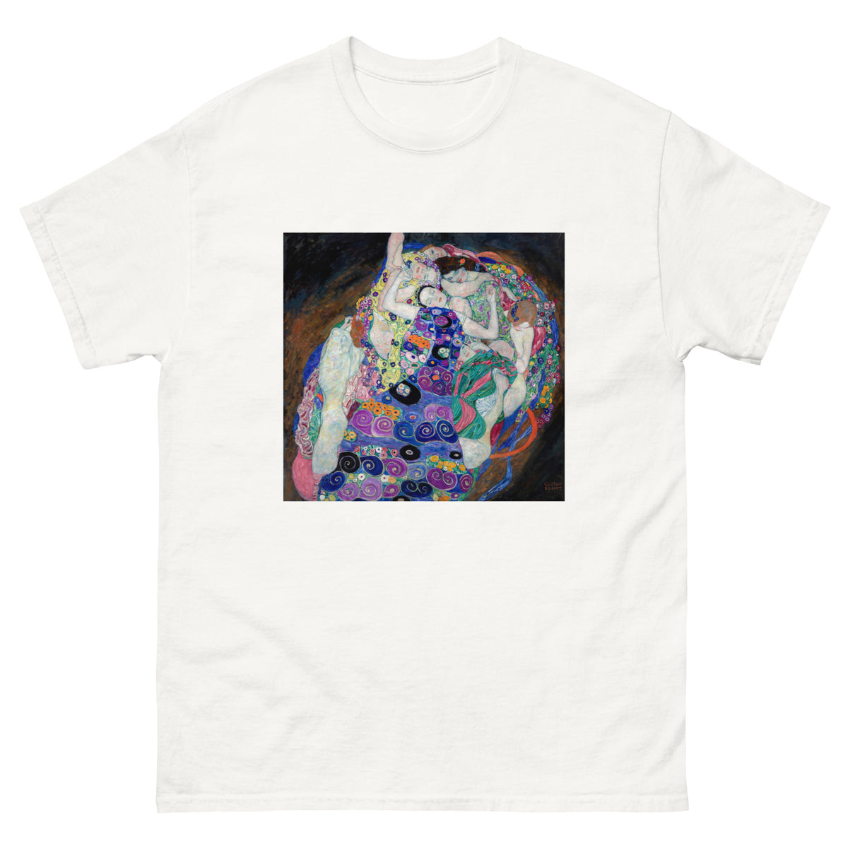 White T-shirt Gustav Klimt The Virgin Famous Painting Essential