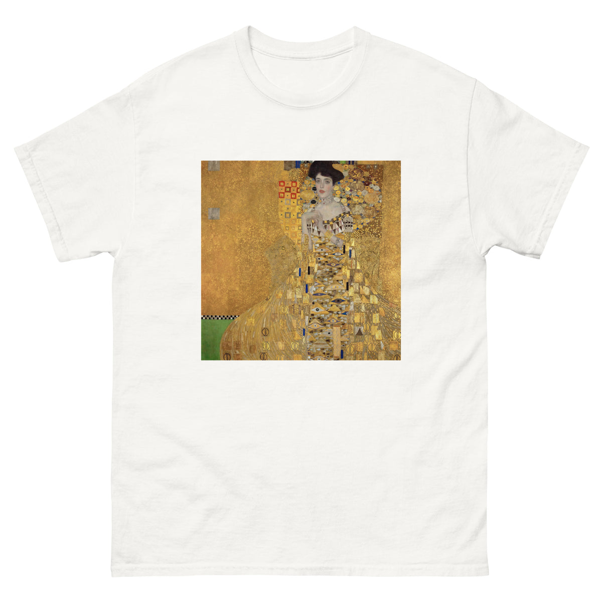 White T-shirt Gustav Klimt Portrait Of Adele Bloch-Bauer I Famous Painting Essential