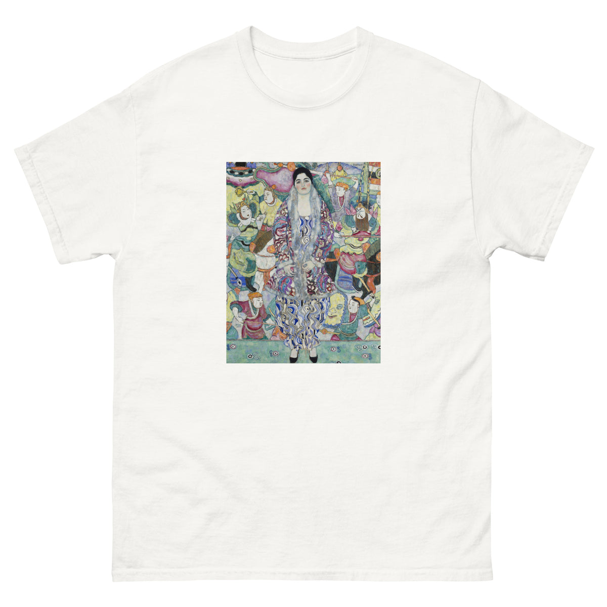 White T-shirt Gustav Klimt Portrait Of Friederike Maria Beer Famous Painting Essential