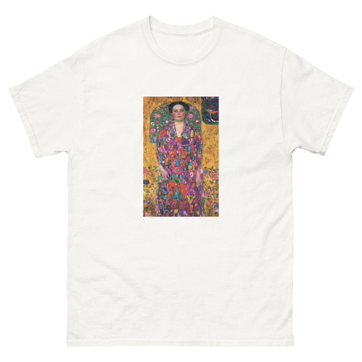 White T-shirt Gustav Klimt Portrait Of Eugenia Primavesi Famous Painting Essential